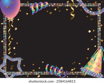 Mirror tiles and party decoration frame