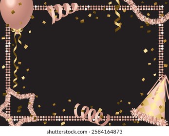 Mirror tiles and party decoration frame