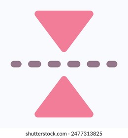 Mirror Tool Icon, Flat Style Isolated Vector Icon.