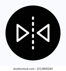 Icono De La Herramienta Del Espejo, Icono De Reflejo Derecho E Izquierdo, 