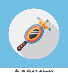 Mirror toy flat icon with long shadow,eps10