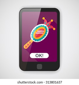 Mirror toy flat icon with long shadow,eps10