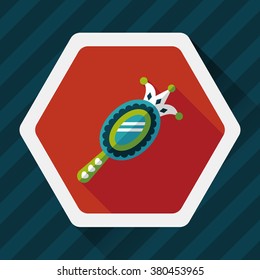 Mirror toy flat icon with long shadow,eps10