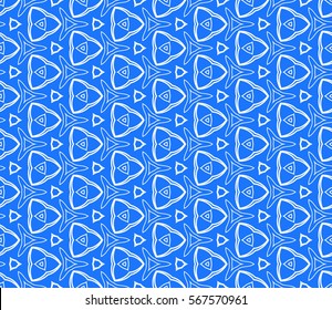 mirror transformation of geometric shapes. Vector illustration. For interior design, printing, textile industry.