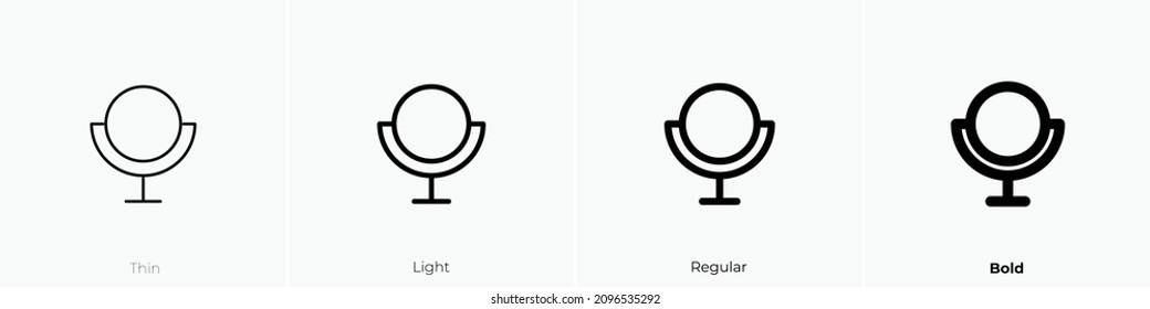 mirror two icon. Thin, Light Regular And Bold style design isolated on white background