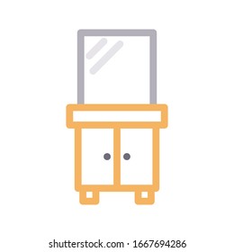 mirror vector color line icon 