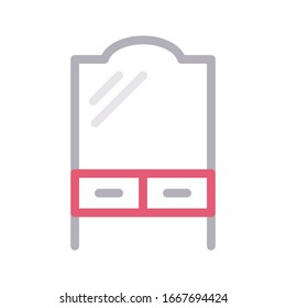 mirror vector color line icon 
