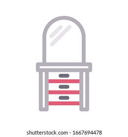 mirror vector color line icon 