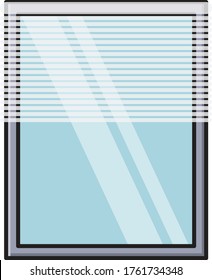 mirror vector flat color icon 