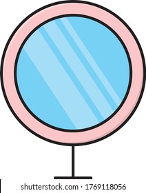 mirror vector flat color icon 