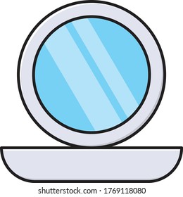 icono de color plano de vector espejo 