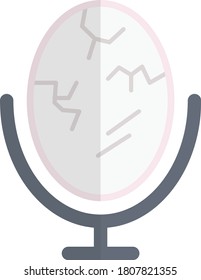 mirror vector flat color icon 