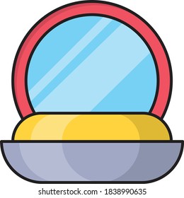 icono de color plano de vector espejo