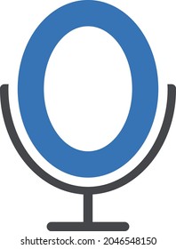 mirror vector glyph colour icon