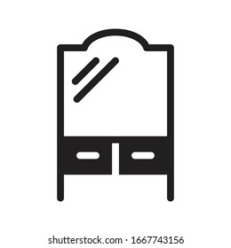 mirror vector glyph flat icon 