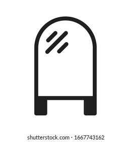 mirror vector glyph flat icon 