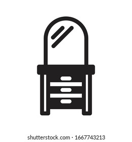 mirror vector glyph flat icon 