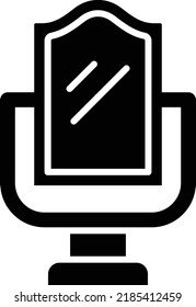 Spiegelvektorsymbol. Kann für Druck-, Mobil- und Web-Anwendungen verwendet werden.