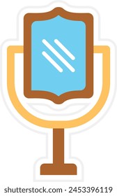 Mirror vector icon. Can be used for printing, mobile and web applications.