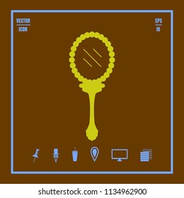 mirror vector icon. Flat design style