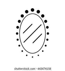 Mirror vector icon. Flat style for web and mobile.