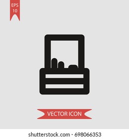 Mirror vector icon, illustration symbol