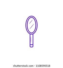 mirror vector icon with purple line for bag.mirror vector icon with purple line can use selfcare.mirror vector icon.