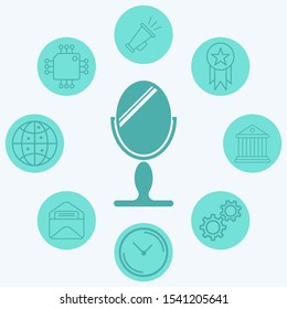 Mirror vector icon sign symbol