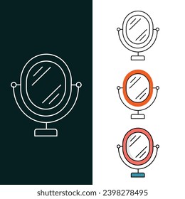 "Mirror Vector Illustration Icon Design"