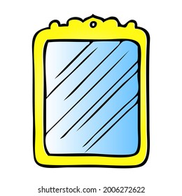 mirror vector illustration,
isolated on white background.top view