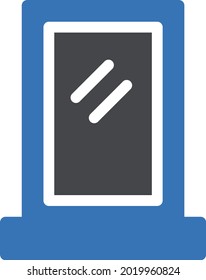mirror vector illustration isolated on a transparent background . Strok vector icons for concept or web graphics.