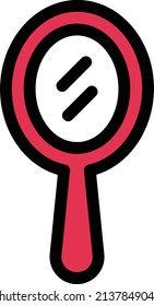 mirror vector illustration isolated on a transparent background. storke vector icons for concept or web graphics.