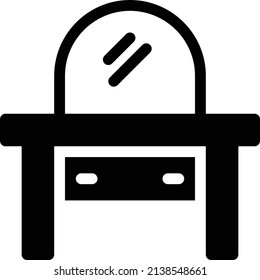 ilustración de vector espejo aislada en un fondo transparente. iconos vectoriales de glifo para el concepto o gráficos web.