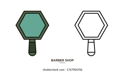 Mirror vector illustration lineal color and filled design