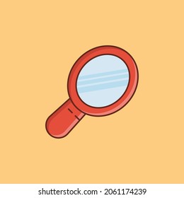 mirror Vector illustration on a transparent background. Premium quality symbols.Vector line flat color icon for concept and graphic design.