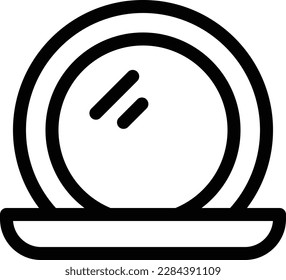 ilustración de vector espejo en un fondo transparente.Símbolos de calidad premium.Icono de vector de línea delgada para el diseño de concepto y gráfico.