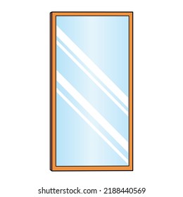 ilustración de vector espejo, aislado en fondo blanco, vista superior