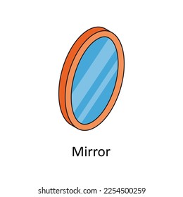 Mirror Vector Isometric Outline Icon für Ihre digitalen oder gedruckten Projekte.
