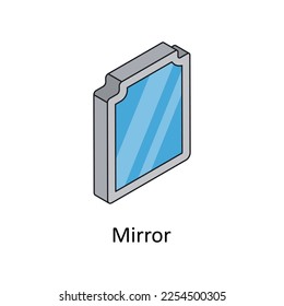 Mirror Vector Isometric Filled Outline icon for your digital or print projects.