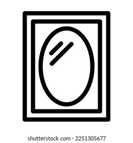 Mirror Vector Line Icon Design