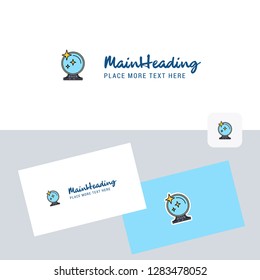 Mirror  vector logotype with business card template. Elegant corporate identity. - Vector