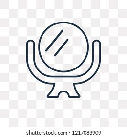 Mirror vector outline icon isolated on transparent background, high quality linear Mirror transparency concept can be used web and mobile