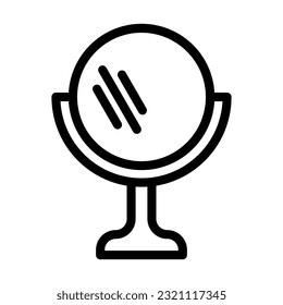 Mirror Vector Thick Line Icon For Personal And Commercial Use.
