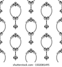 Mirror vector vintage ornament patterns