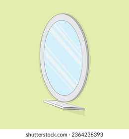 Mirror Vector with wall and Stand