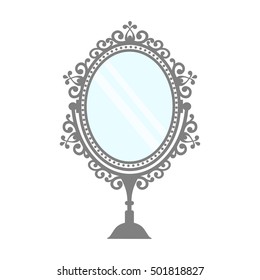 mirror in vintage style vector