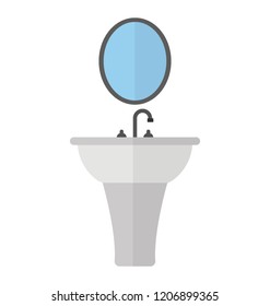 
Mirror with a wash basin to clean up yourself 
