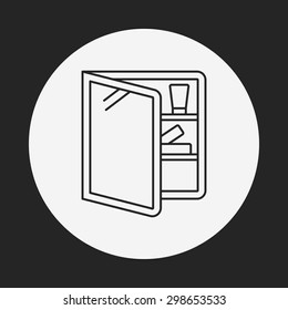 mirror washbasin line icon