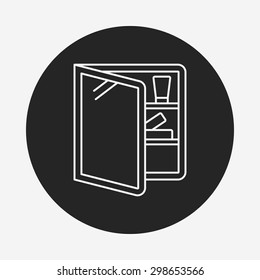 mirror washbasin line icon