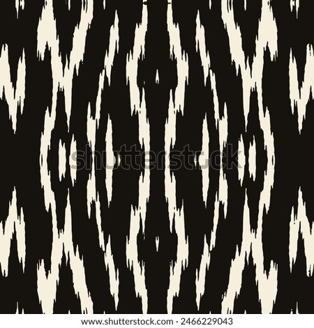 Mirror white black zig zag saddle , Ethnicity botanical fashion colorful drawing beautiful textile ornamental ogee endless ornament seamless trendy endless pattern illustration stripe vector print